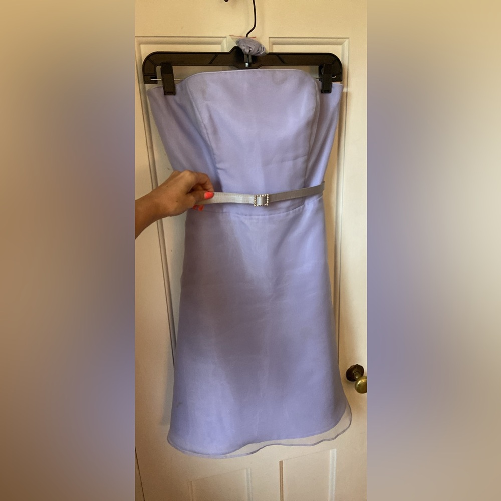 Alfred Angelo Lavender Strapless Sheath Dress